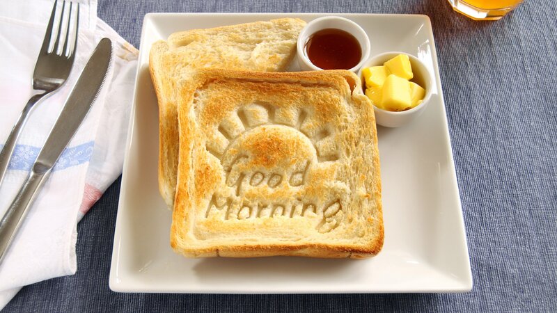 Toast with 'Good Morning' Text