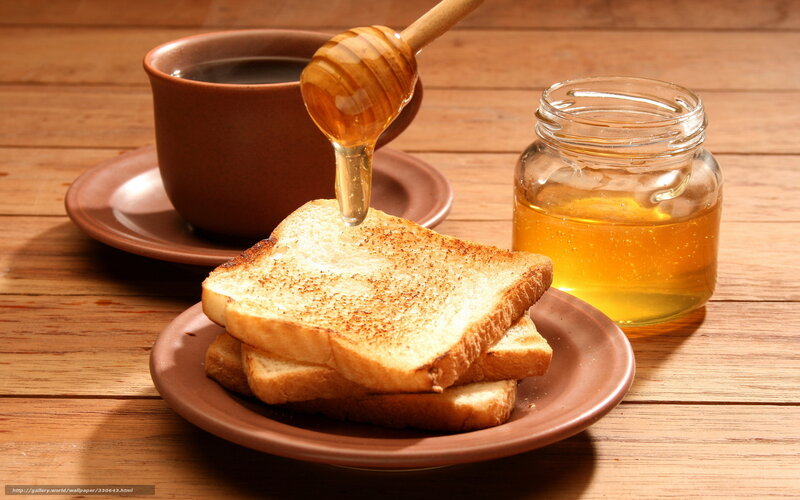 Toast with Honey — Brown, Warm