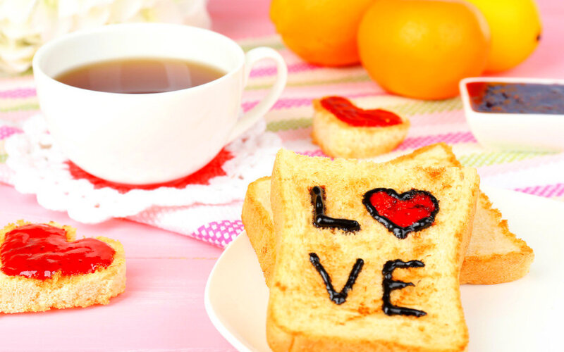Toast with Love Message — Pink