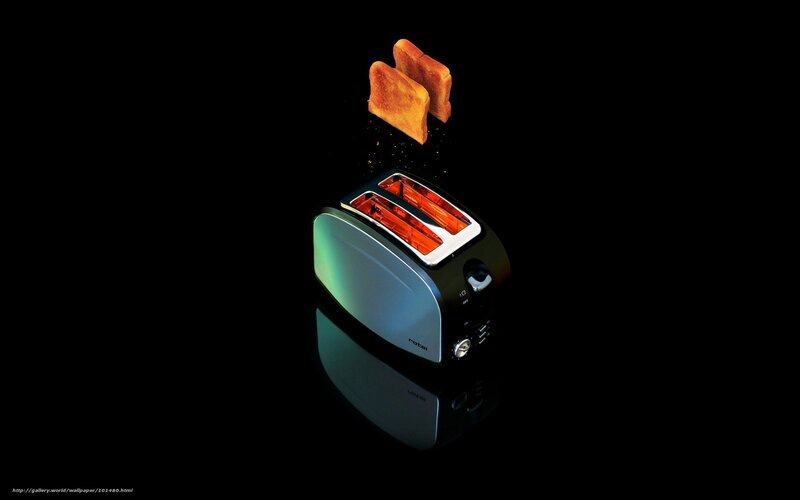 Toaster with popping bread
