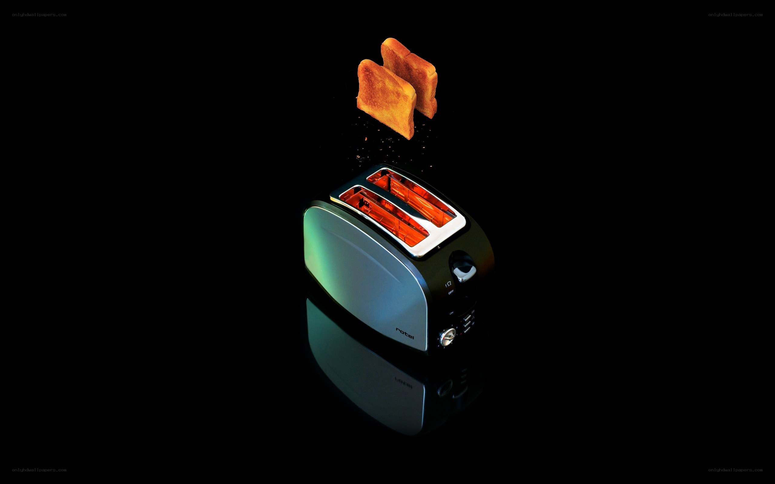 Toaster with popping toast