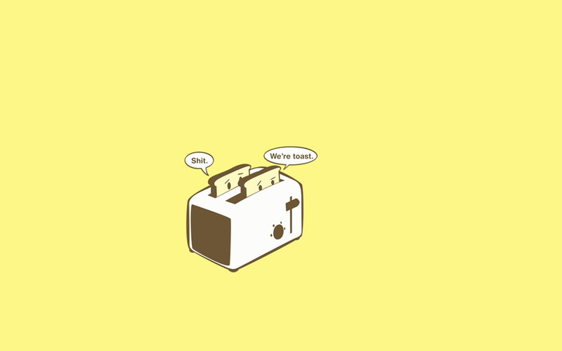 Toaster with talking bread