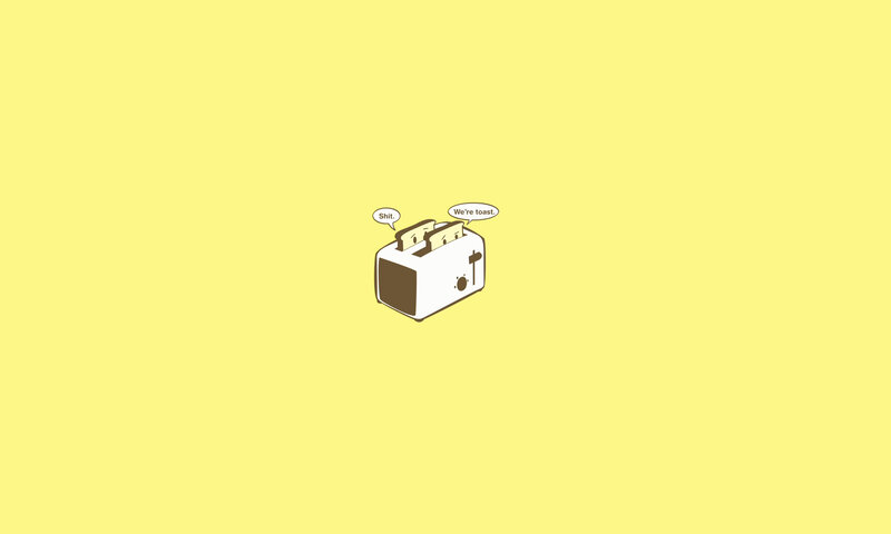 Toaster with toast