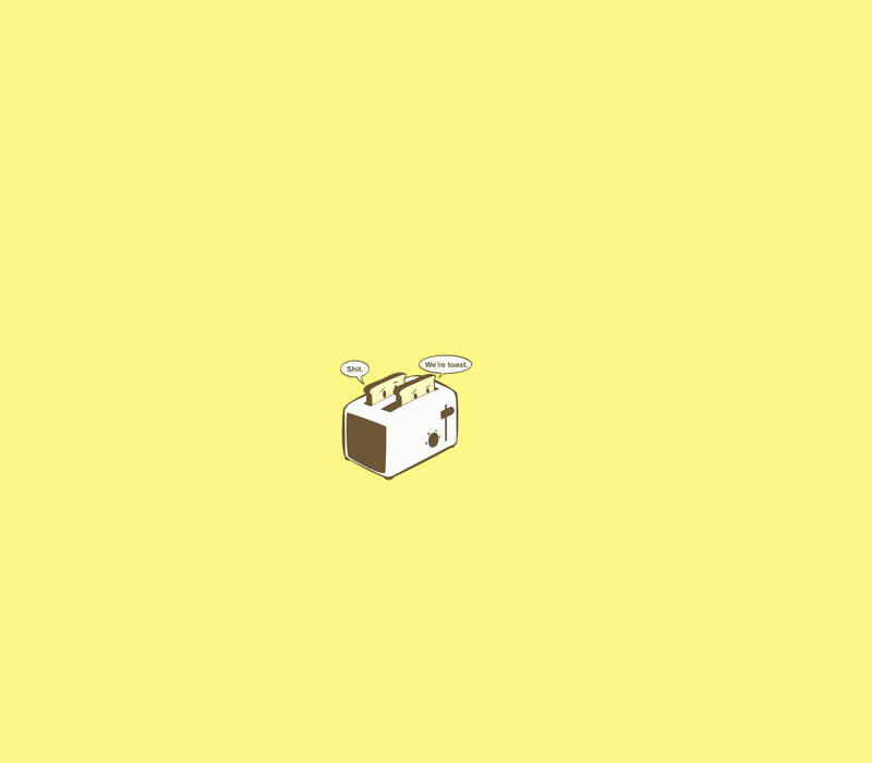 Toaster with Toast — Yellow