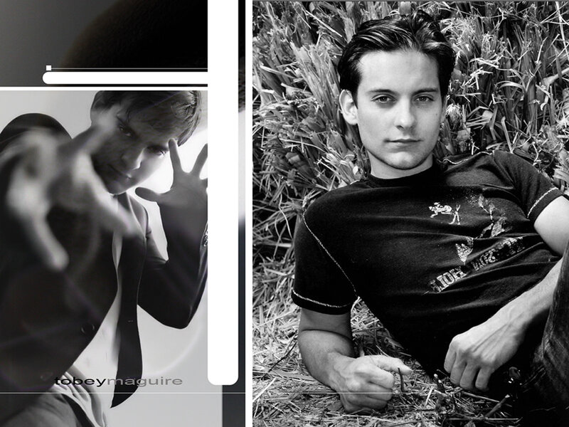 Tobey Maguire in two photos