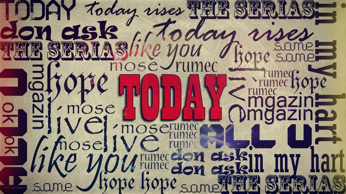 Today song word art