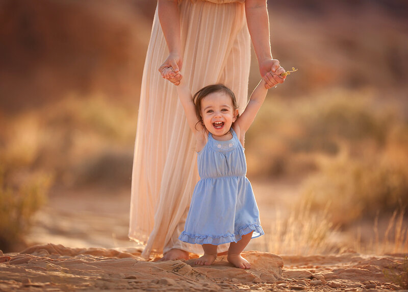 Toddler Girl Holding Hands