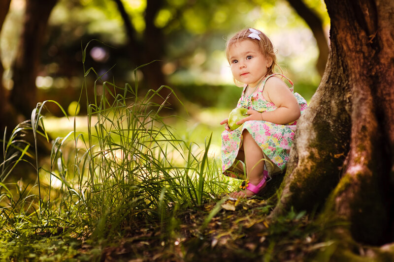 Toddler Girl in Forest