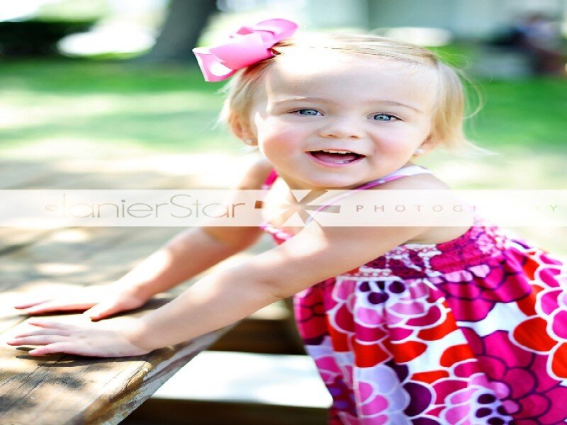 Toddler Girl with Bow