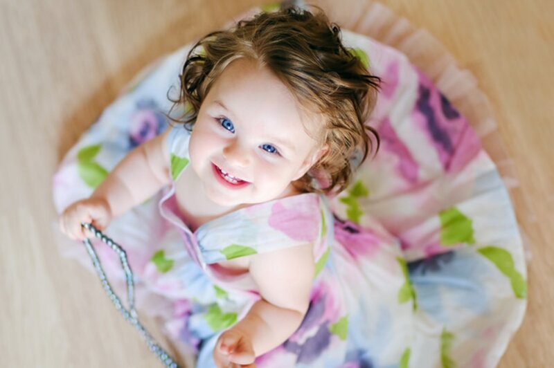 Toddler in Floral Dress