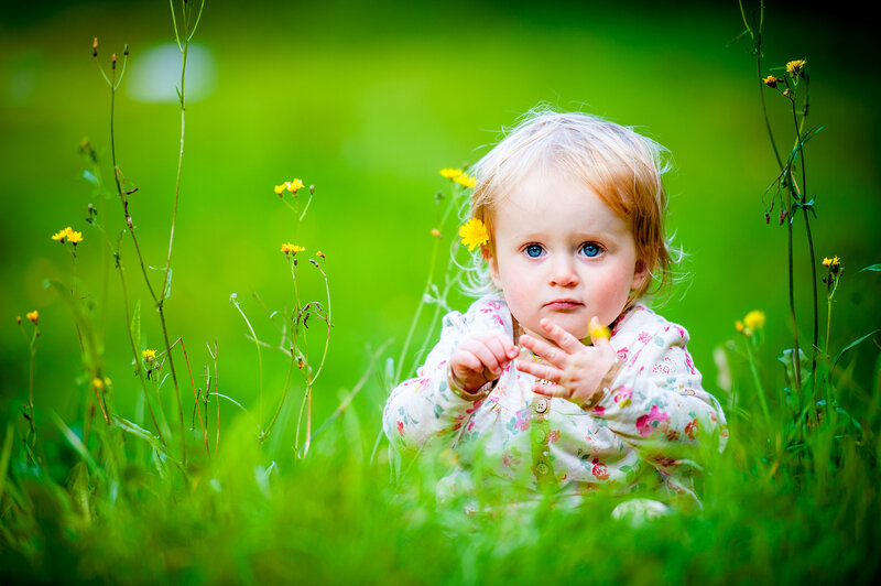 Toddler in Grass