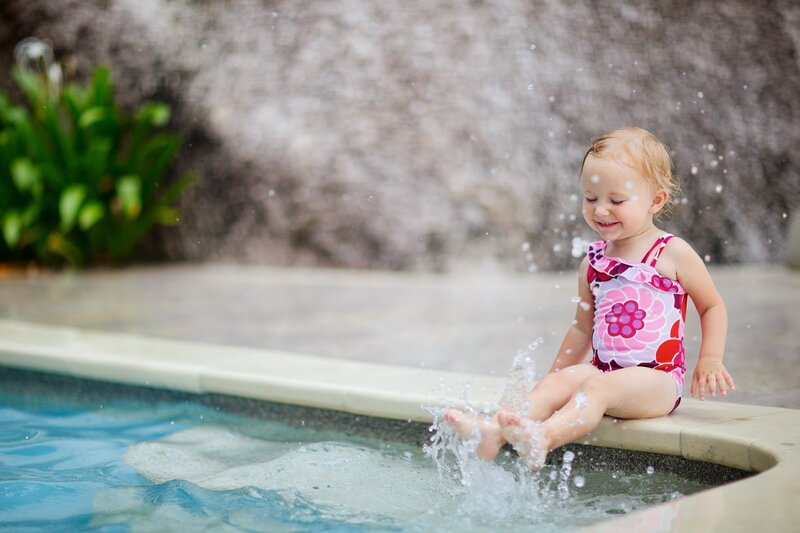 Toddler in Pool