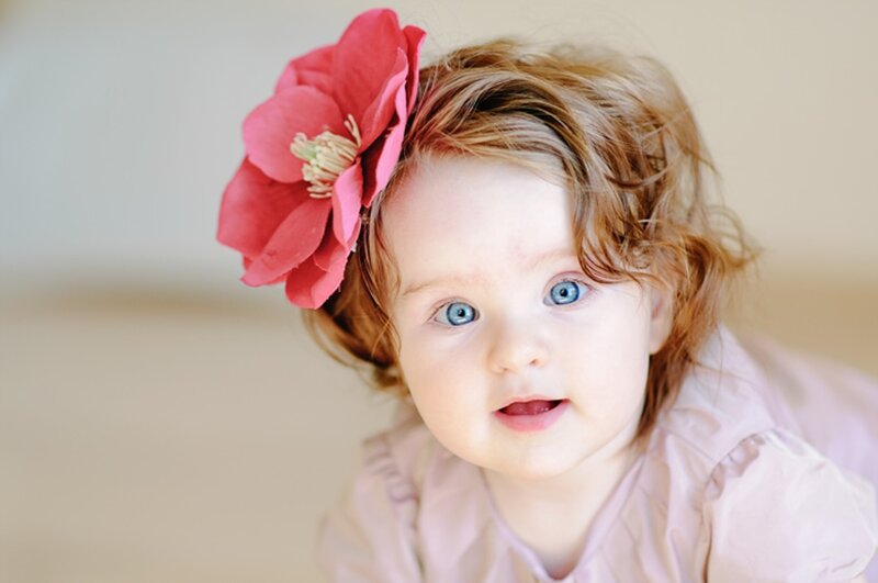 Toddler with Flower Headband