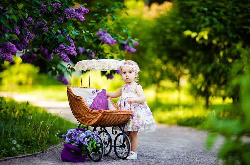 Toddler with Stroller