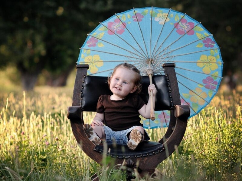 Toddler with Umbrella
