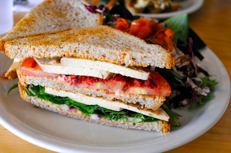 Tofu Sandwich on Plate