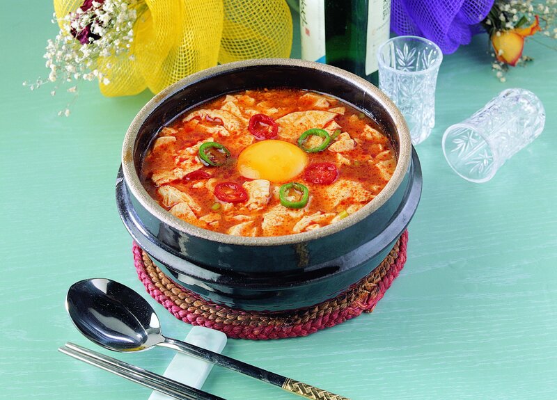 Tofu stew with egg