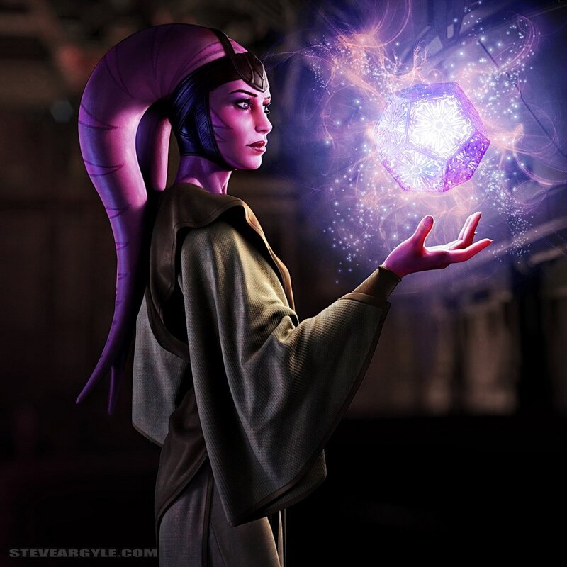Togruta Jedi with Force crystal
