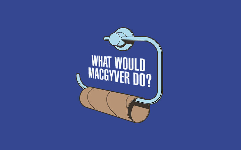 Toilet Paper Holder — Blue