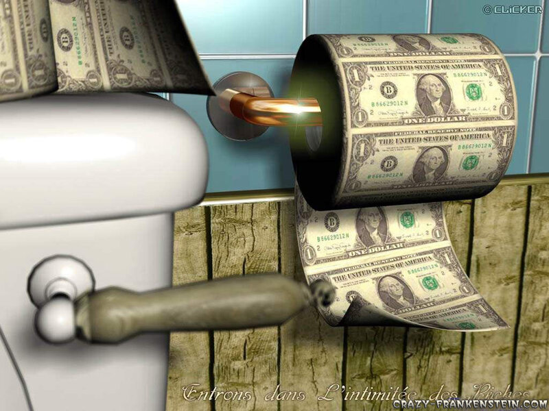 Toilet paper made of money