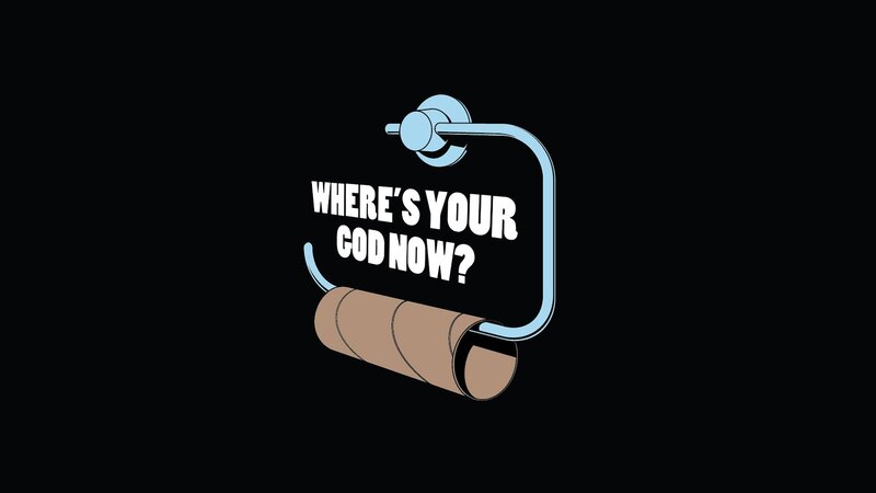 Toilet Paper Roll — Black, Humorous