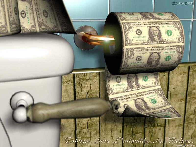 Toilet Paper Roll — Blue, Humorous