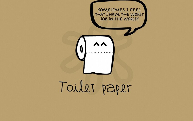Toilet Paper Roll — Brown, Humorous