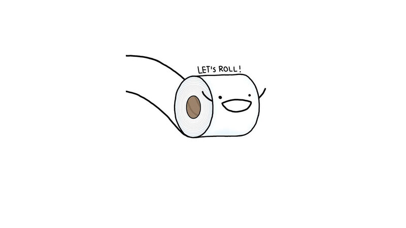 toilet paper roll character