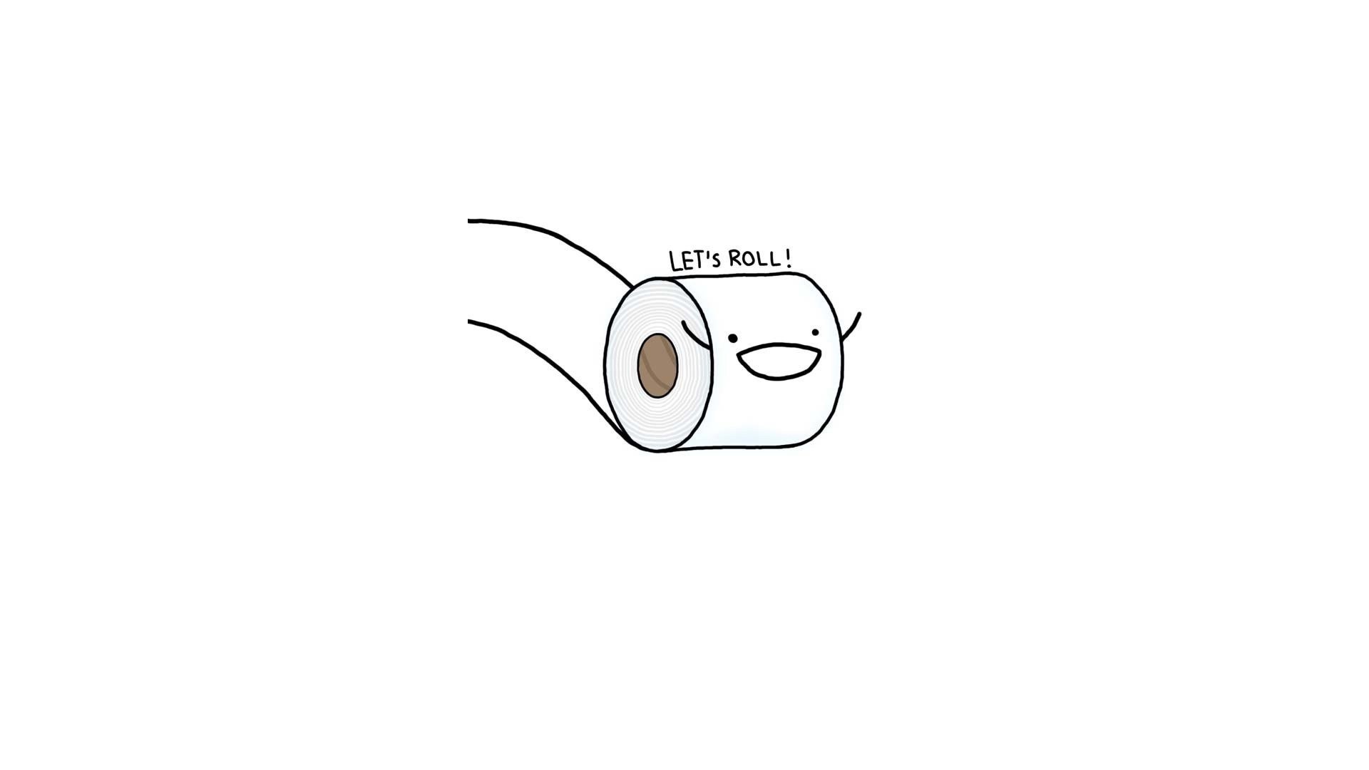 Toilet paper roll character