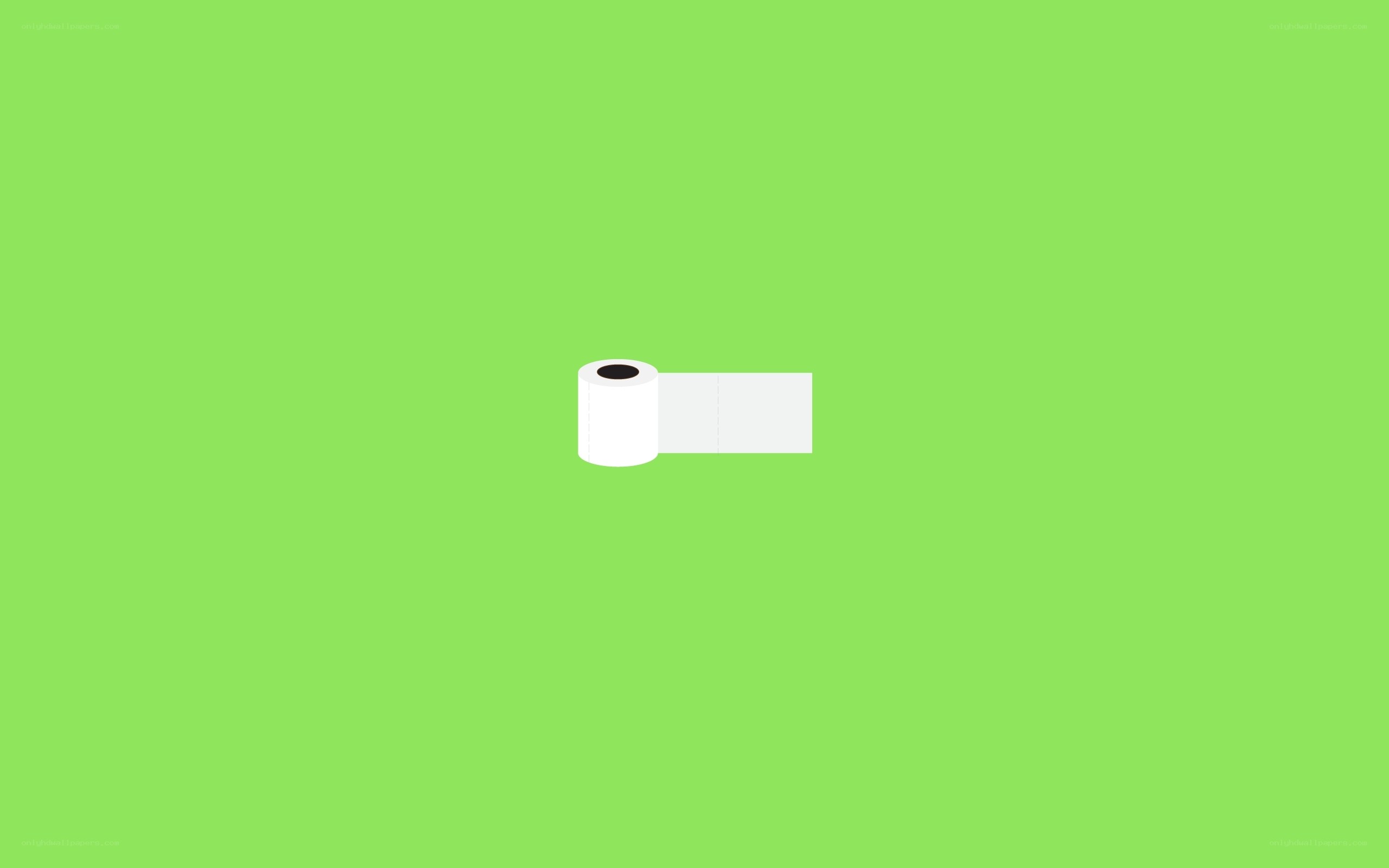 toilet paper roll on green