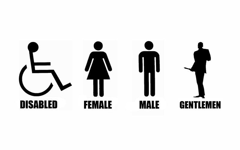 Toilet signs with a twist