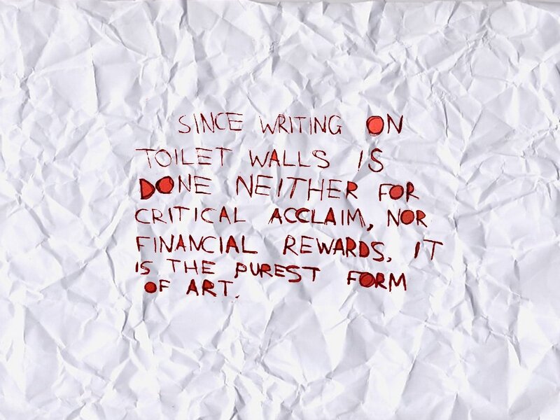 toilet wall art quote