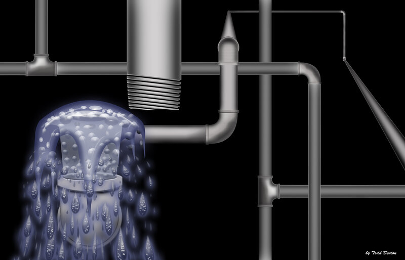 Toilet with Water Overflow