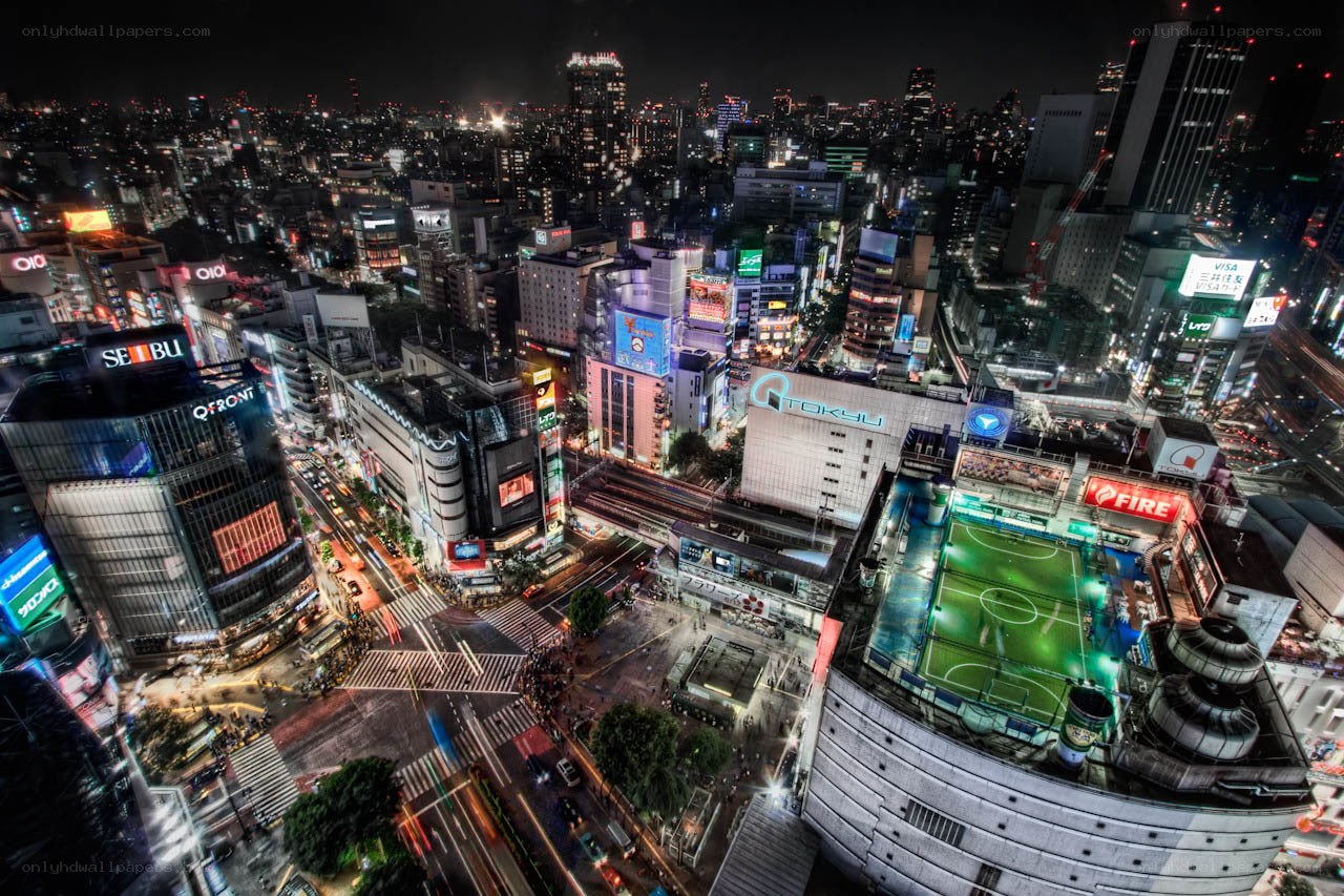 Tokyo at night from above