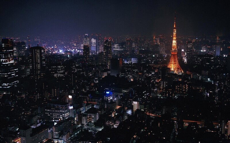 Tokyo at night with Tokyo Tower