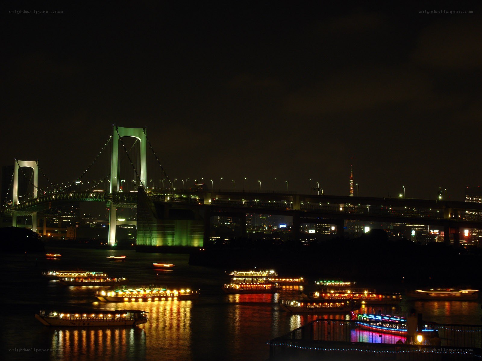 Tokyo Bay at night