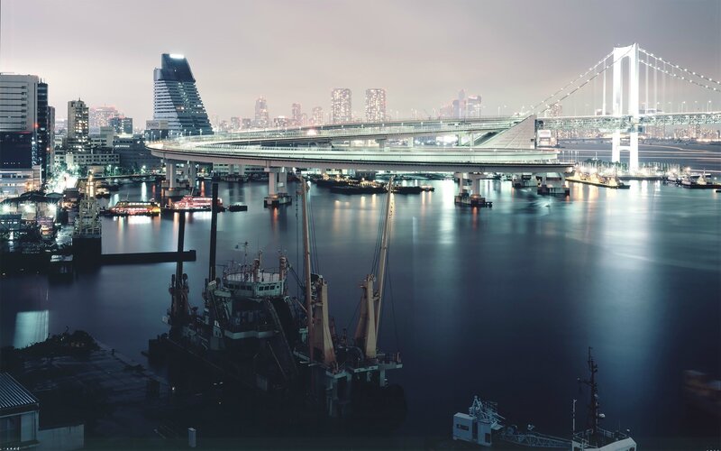 Tokyo Bay at Night — Blue, Calm