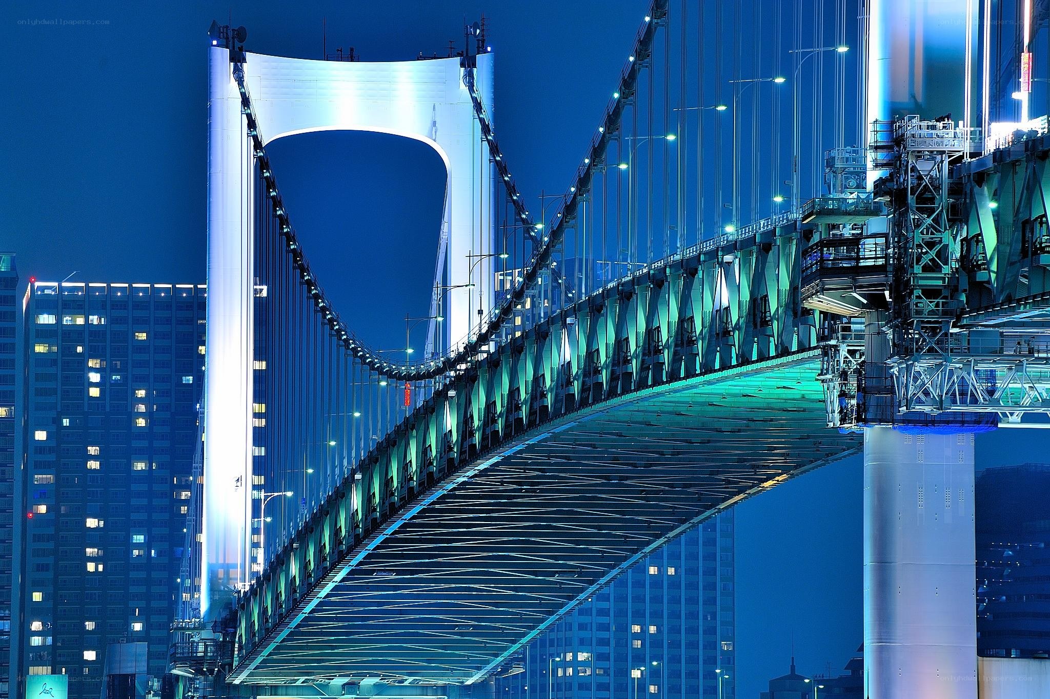 Tokyo Bay Bridge at night