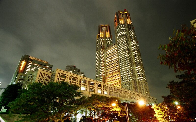 Tokyo City Hall at night