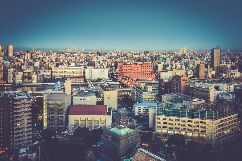 Tokyo cityscape at dusk