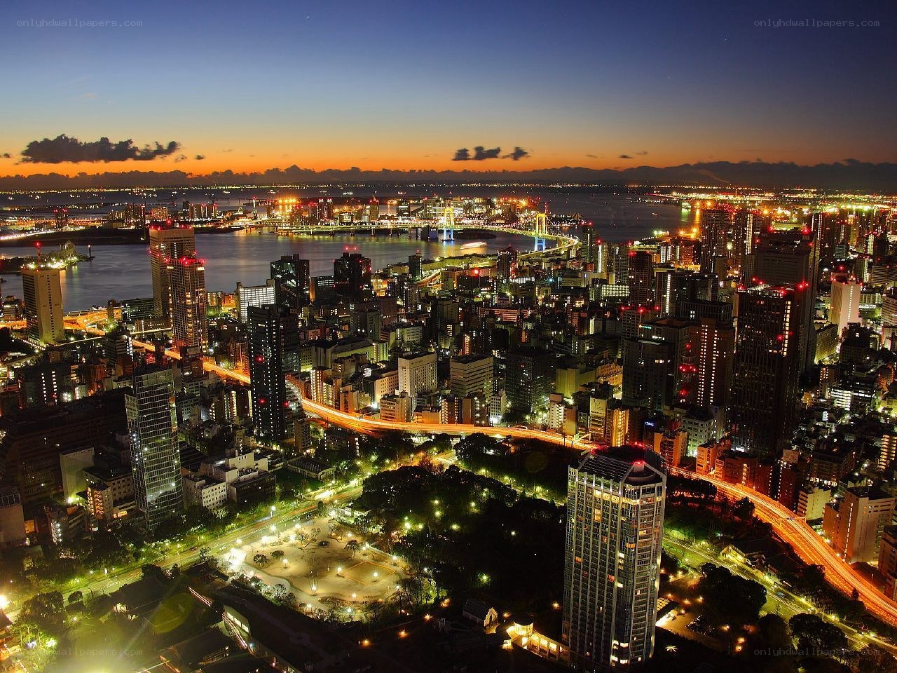 Tokyo cityscape at dusk