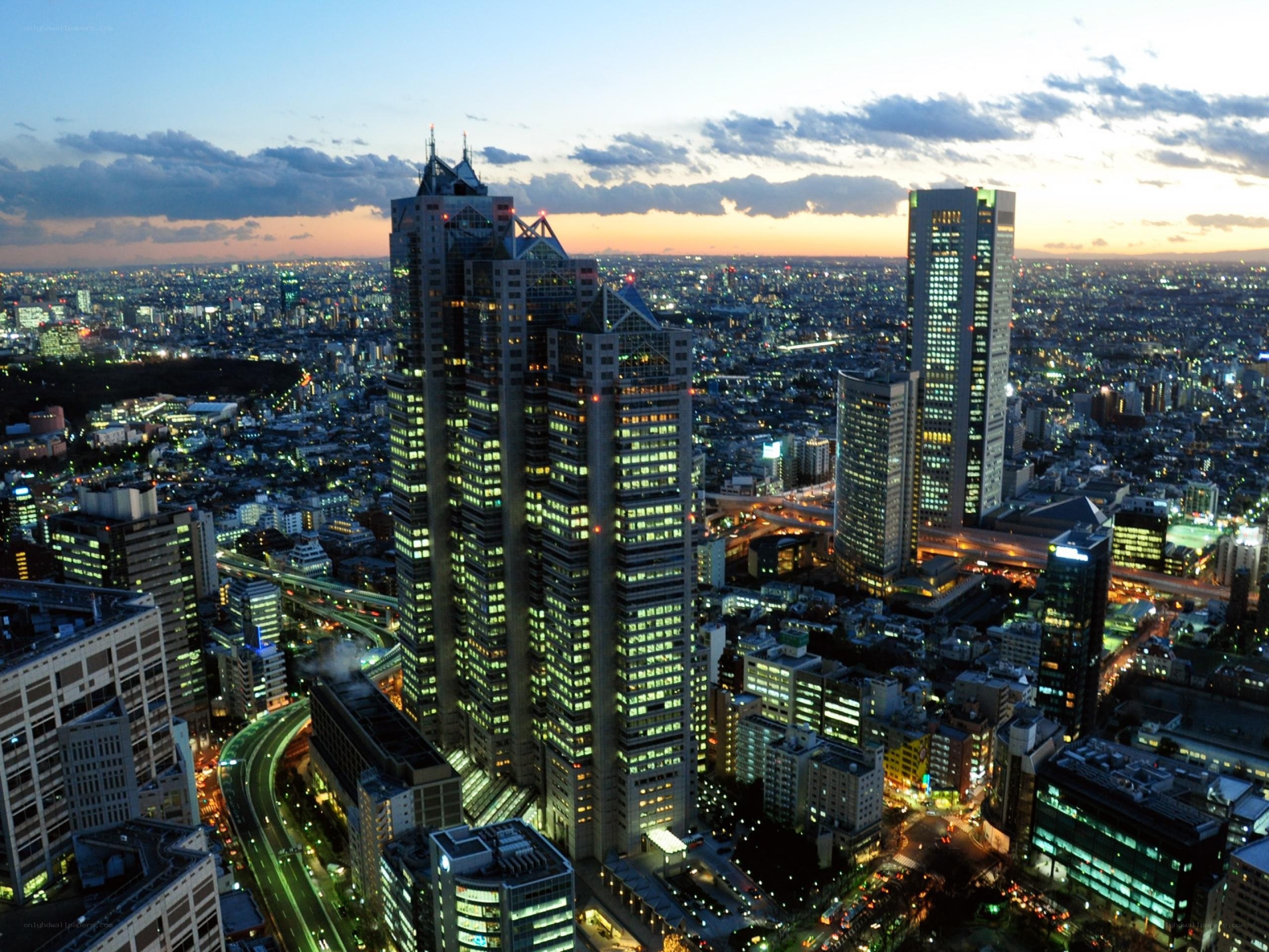 Tokyo cityscape at dusk