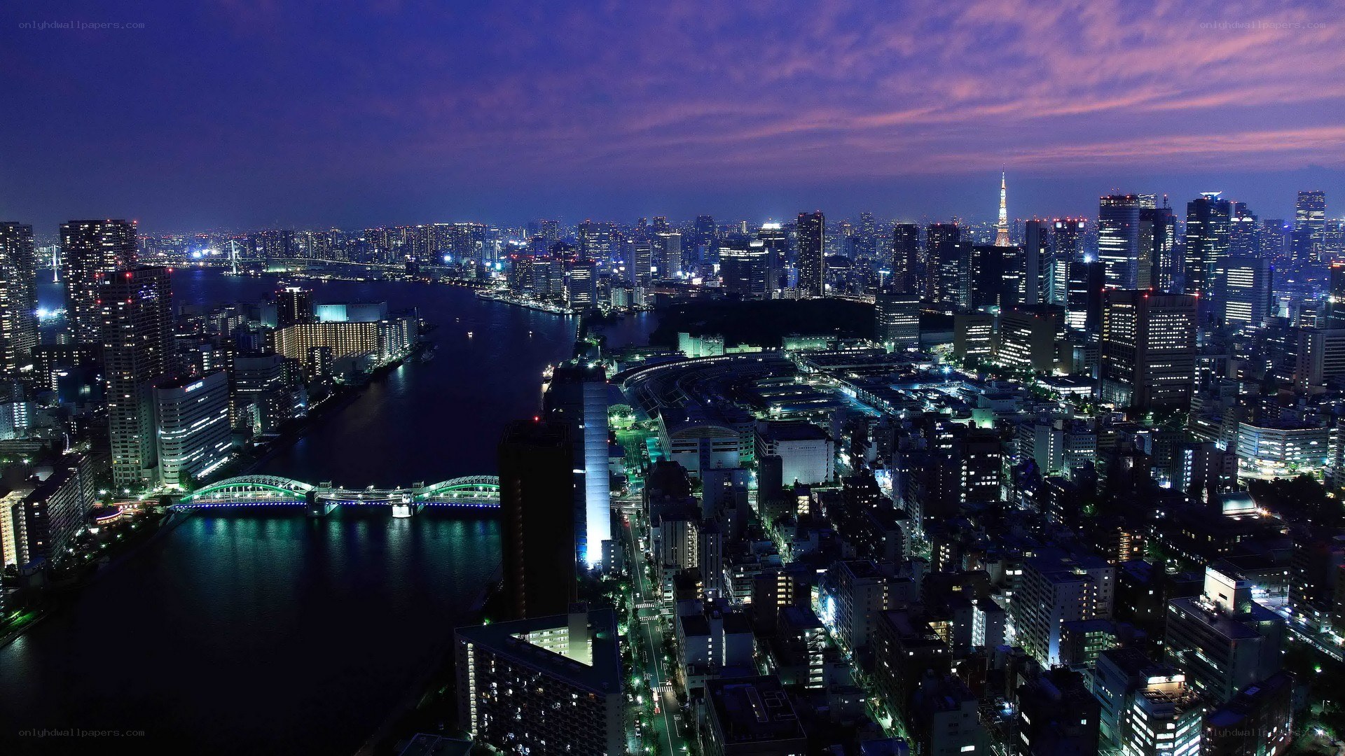 Tokyo cityscape at dusk