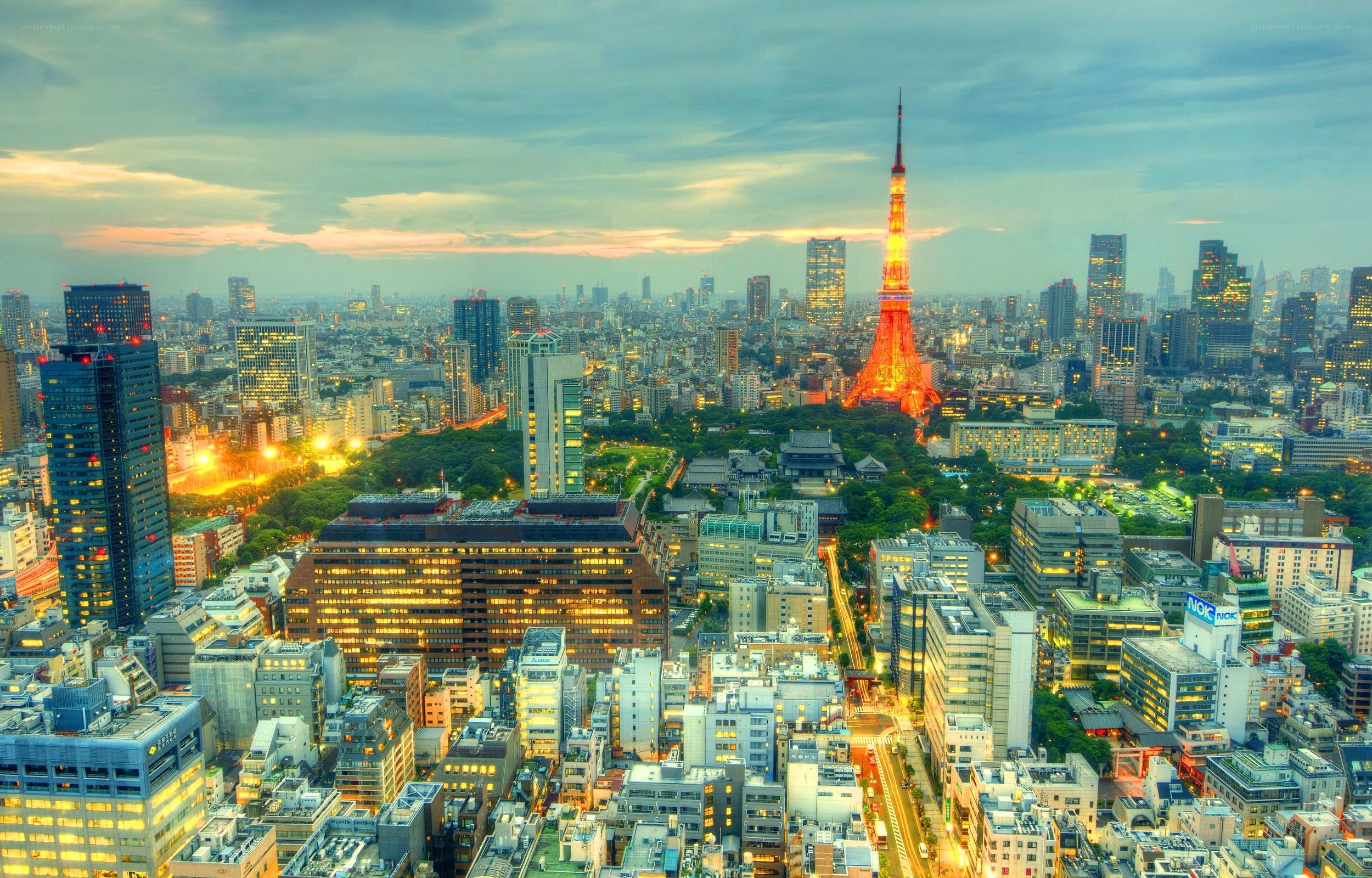 Tokyo cityscape at dusk