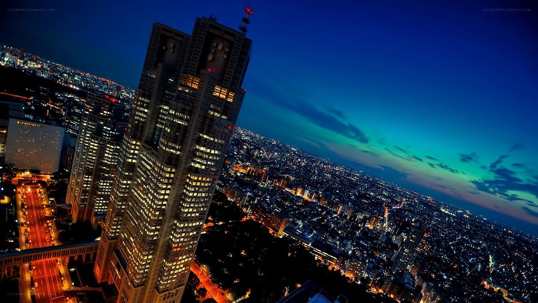 Tokyo cityscape at dusk