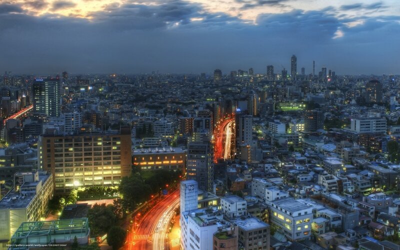 Tokyo cityscape at dusk
