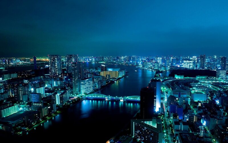 Tokyo cityscape at night