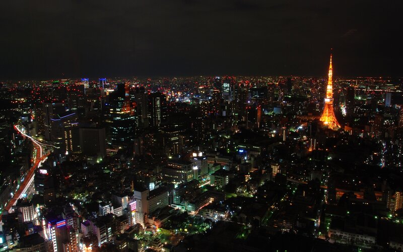 Tokyo cityscape at night