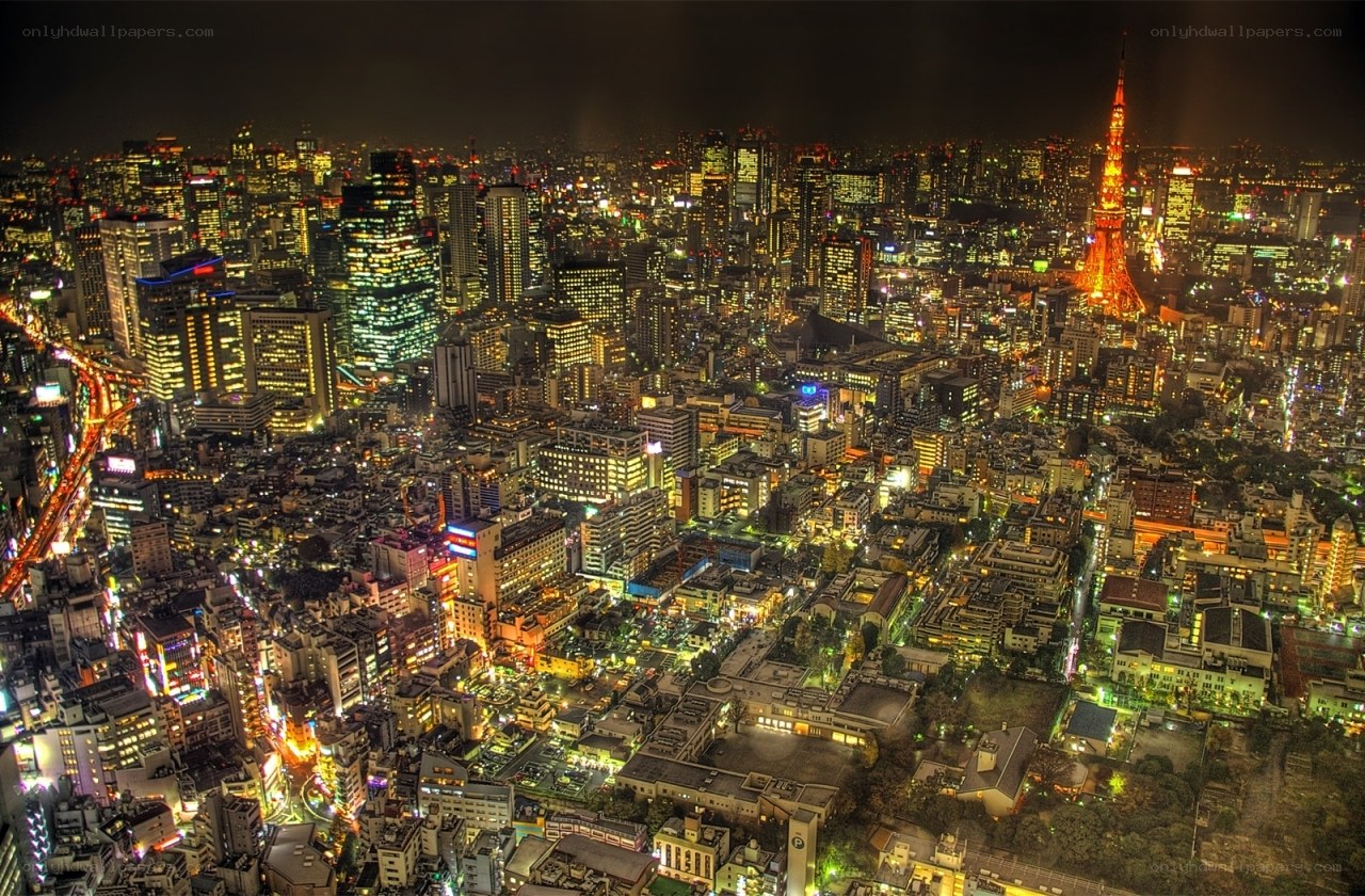 Tokyo cityscape at night