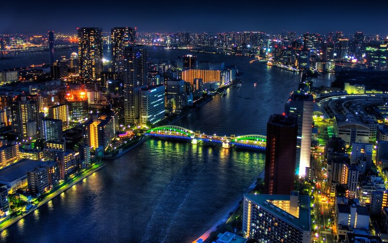 Tokyo cityscape at night